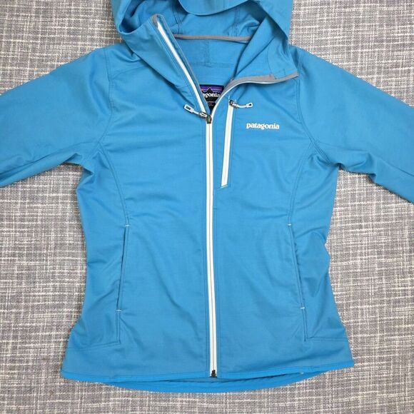 Patagonia Levitation Windbreaker Hooded Jacket Aqua Blue Women's S - Picture 10 of 15